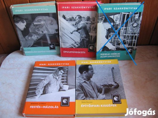 Ipari szakkönyvtár sorozat négy darabja együtt, könyv