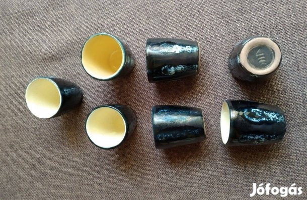Iparművész Pálinkás röviditalos Kerámia jelzett készlet