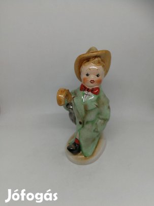 Iparművészeti porcelán Esernyős fiú!