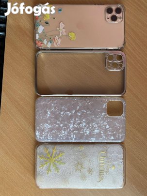 Iphone 11 Pro max mobil tok(5 db) Átlátszó ezüst színű elkelt