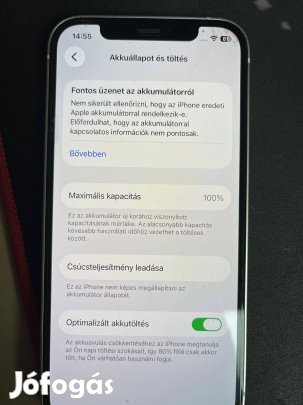 Iphone 12 White 64Gb- gyönyörű megkímélt állapot akku 100%