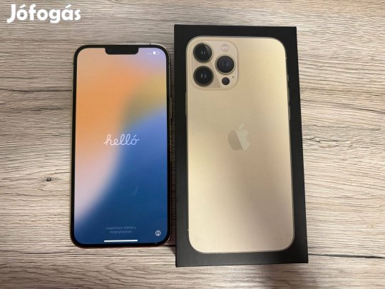 Iphone 13 Pro Max GOLD 256 GB - használt - kártyafüggetlen