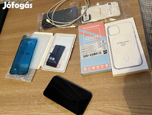 Iphone 13 mini 128GB 84%-os akku, új csere akkumulátorral, tartozékok