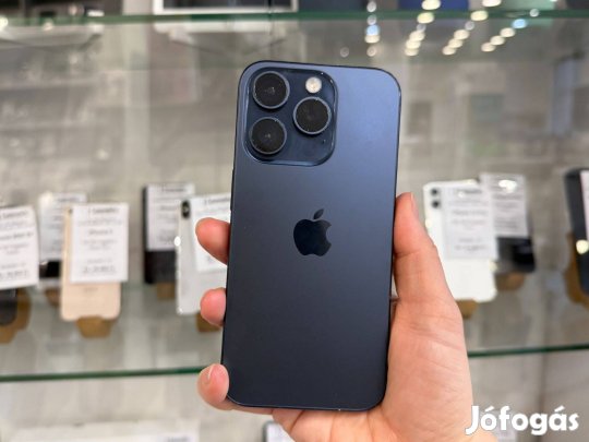 Iphone 15 Pro 128GB független kék 100% akku, új kijelző (47) iszerelés