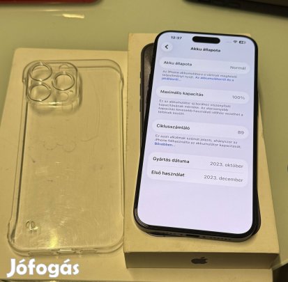 Iphone 15 Pró Max 256gb független 100% akku 2éves 