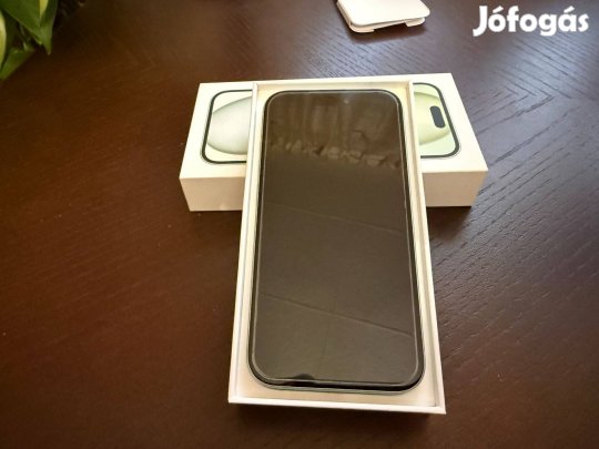 Iphone 15, Green, 256GB karcmentes, újszerű