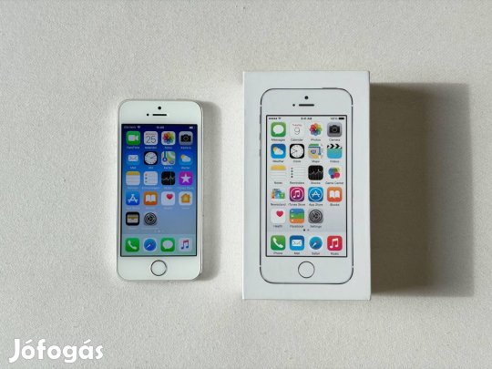 Iphone 5s 16GB ezüst, Újszerű állapotban, eredeti kiegészítőkkel | K