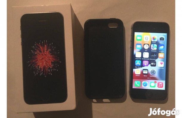 Iphone SE 32 GB okostelefon, jó akksi (91%), doboz, tok, üvegfólia