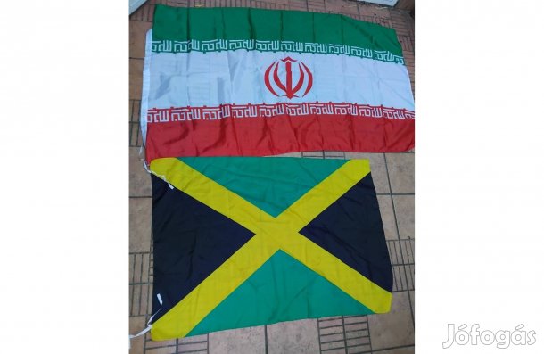 Irán iráni zászló Jamaica zászló Reggae zászló 2db