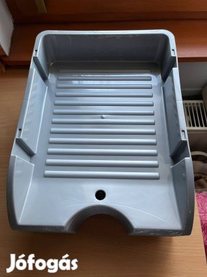 Irattartó tálca Donau A/4 műanyag törhetetlen ezüst Új 5 db