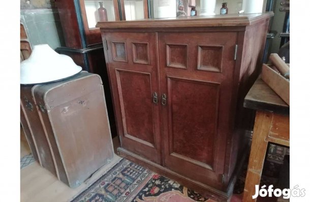 Író szekreter, író komód, 20. század elejei, eredeti állapotú keményfa