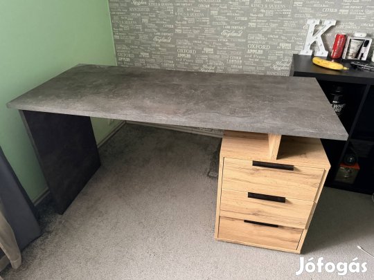 Íróasztal szürke/barna