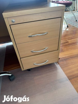 Irodai fiókos irattartó szekrény gurulós