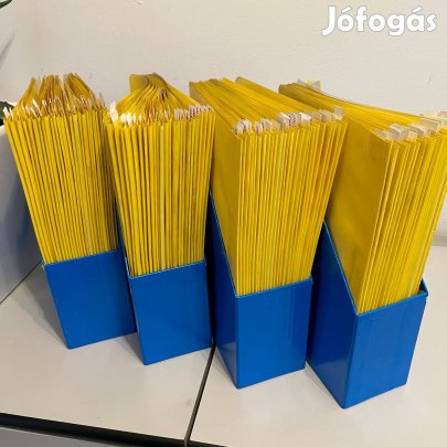 Irodai gyorsfűző mappa Papucs tárolóval / A4 / Sárga / 100db