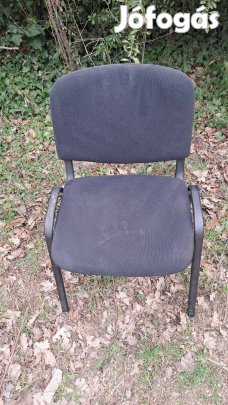 Irodai tárgyalószék fekete kárpitos, fém vázas XV kerület