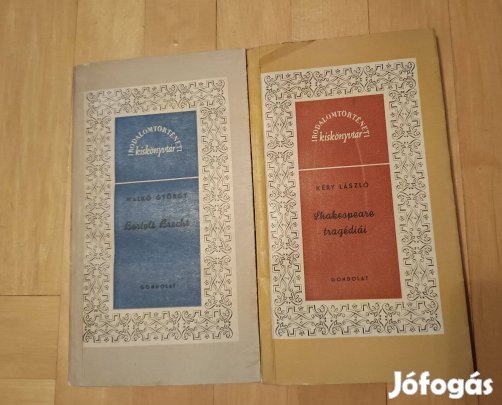 Irodalomtörténeti kiskönyvtár 2 kötete