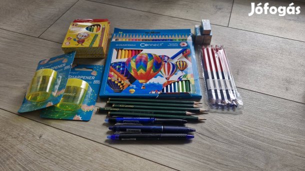 Iskolaszer csomag - színes ceruza, toll, radír, új!