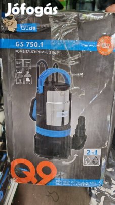 Iszapos víz szivattyúzásához erős 750W-os szennyvízszivattyú, garis