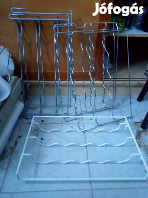 Italtartó polc inox fém 48x32cm hűtőbe