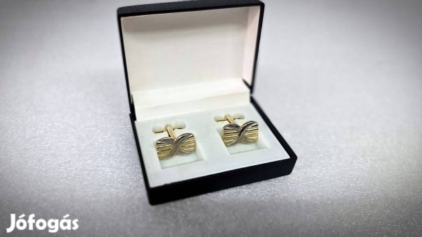 Íves mintájú,aranyszínű,Vintage mandzsettagomb