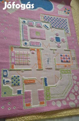 Ivi 3D rózsaszín babaház szőnyeg 134 cm x 200 cm