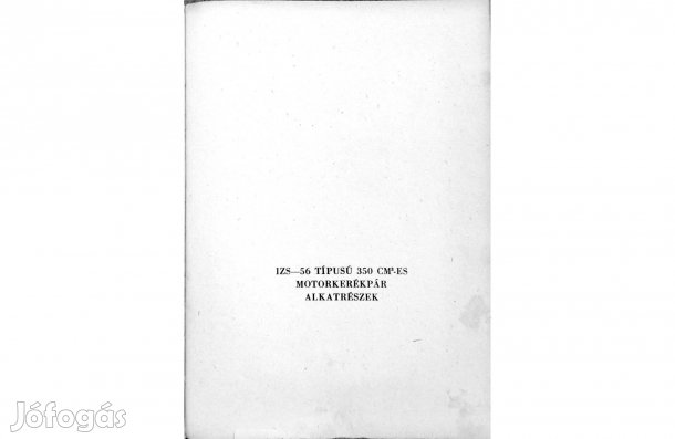 Izs 56 tip. motorkerékpár alkatrész katalógus