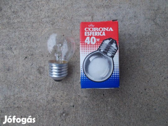 Izzó E-27, 40 W-os, áttetsző, gömb, Cseh, nagy élettartam