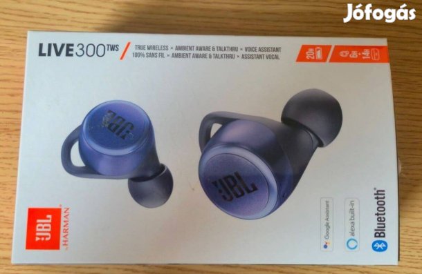 JBL Live300TWS kitűnően jó fülhallgató, dobozában, minden tartozékával