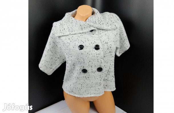 JCL női kötött kardigán szürke elegáns