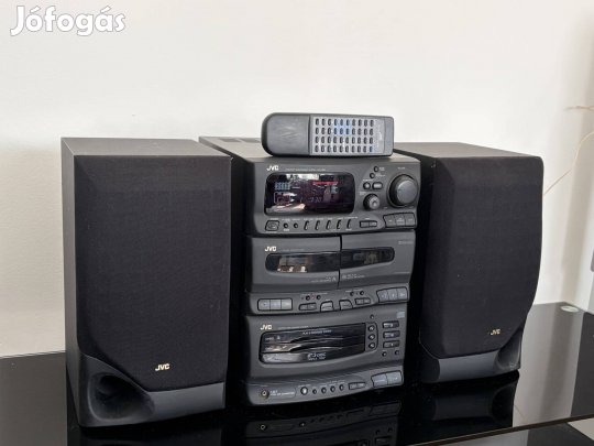 JVC Mini hifi rendszer 2x40w, távirányító ; számlával !