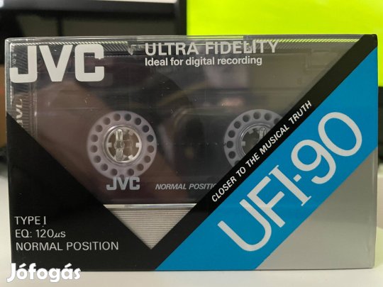 JVC UF-I 90 1990 bontatlan, új magnó kazetta, audio kazetta