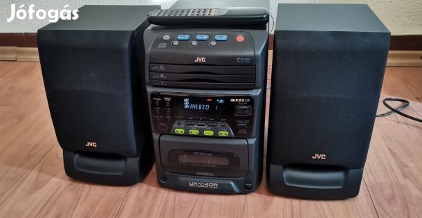 JVC UX-C40R hifi minihifi hangfal távirányító rds aux 3 cd-s