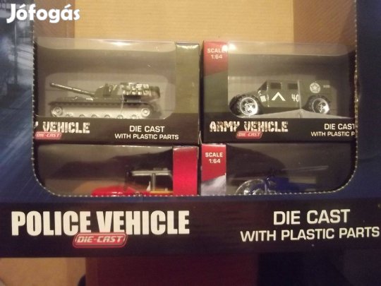 J-2 Die Cast Fém Kisautó Új