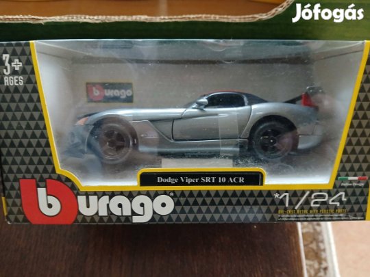 J-40 Bburago 1/24 Dodge Viper SRT Új Bontatlan