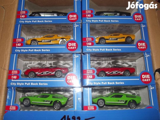 J-6 Die Cast Fém Autók Új