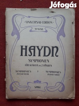 J.Haydn hat szimfóniájának zongorakivonata kotta