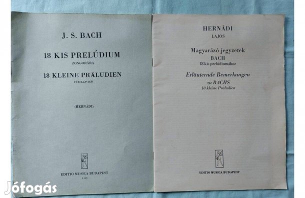 J. S. Bach- 18 Kis Prelúdium+Jegyzetek