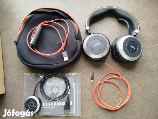 Jabra Evolve 80 MS stereo fejhallgató újszerű