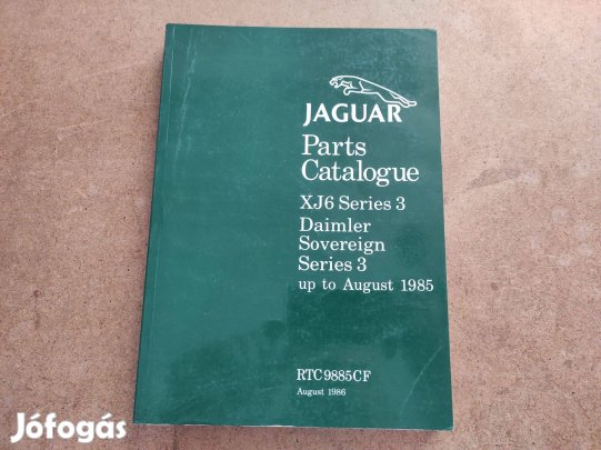Jaguar Daimler 3 széria Xj6 alkatrészkatalógus. 1985