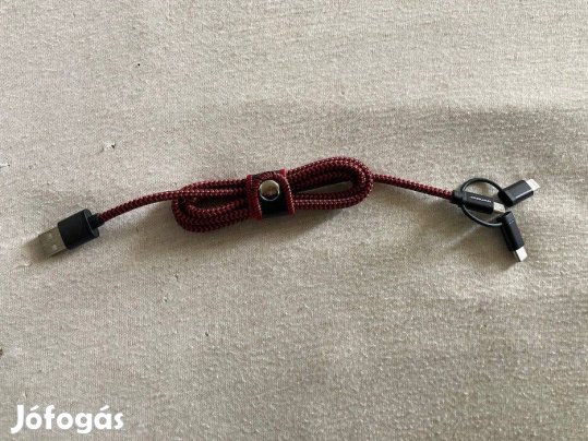 Jaguar USB gyári töltőkábel telefonhoz, 3 az 1-ben
