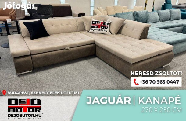 Jaguár kanapé ülőgarnitúra 270x230 cm sarok bútor drapp - bézs