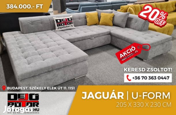 Jaguár sarok kanapé ülőgarnitúra ualak 205x330x230 cm grey
