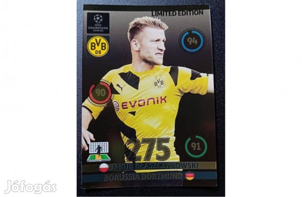 Jakub Blaszczykowski Borussia Dortmund Limited focis kártya Panini '15