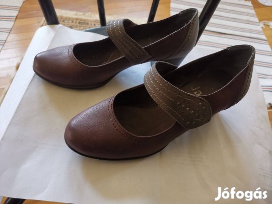 Jana női bőrcipő 37-es törpesarkú - alacsony sarok - elegáns utcai