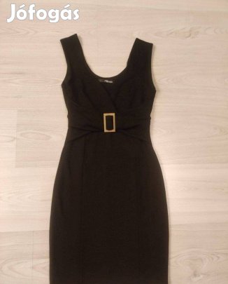 Jane Norman fekete női ruha szoknya, csinos koktélruha XS/S