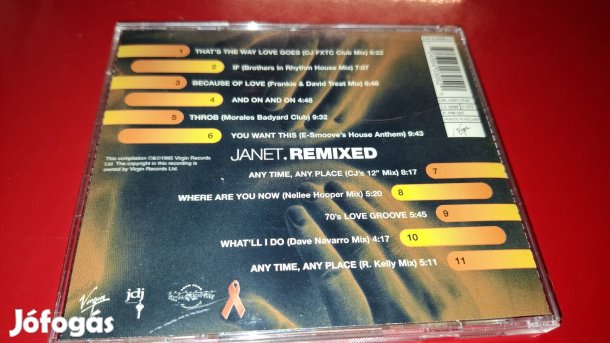 Janet Jackson Janet Remixed Cd 1995 UK