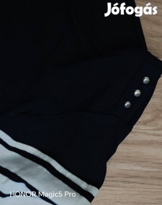 Janina uj pamut sötétkék csíkos női felsőrész L