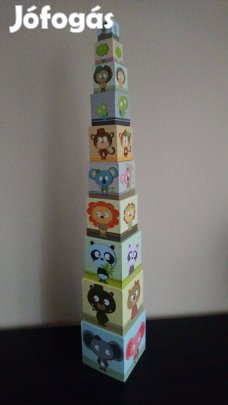 Janod kocka piramis állatos