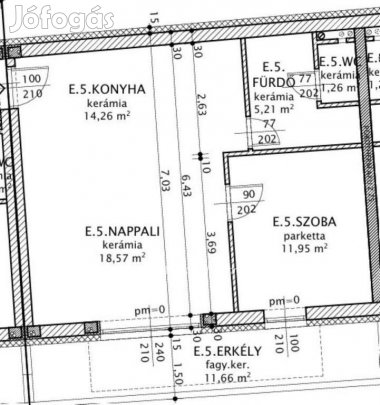 Jánossomorjai 57 nm-es lakás eladó