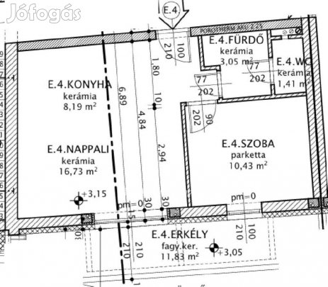 Jánossomorjai eladó 45 nm-es lakás